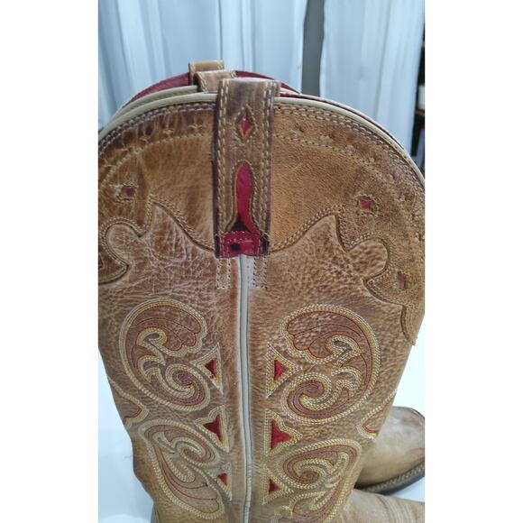 ARIAT Madrina macchiato/ red western boots women's size 8B square toe cowgirl - Picture 6 of 9